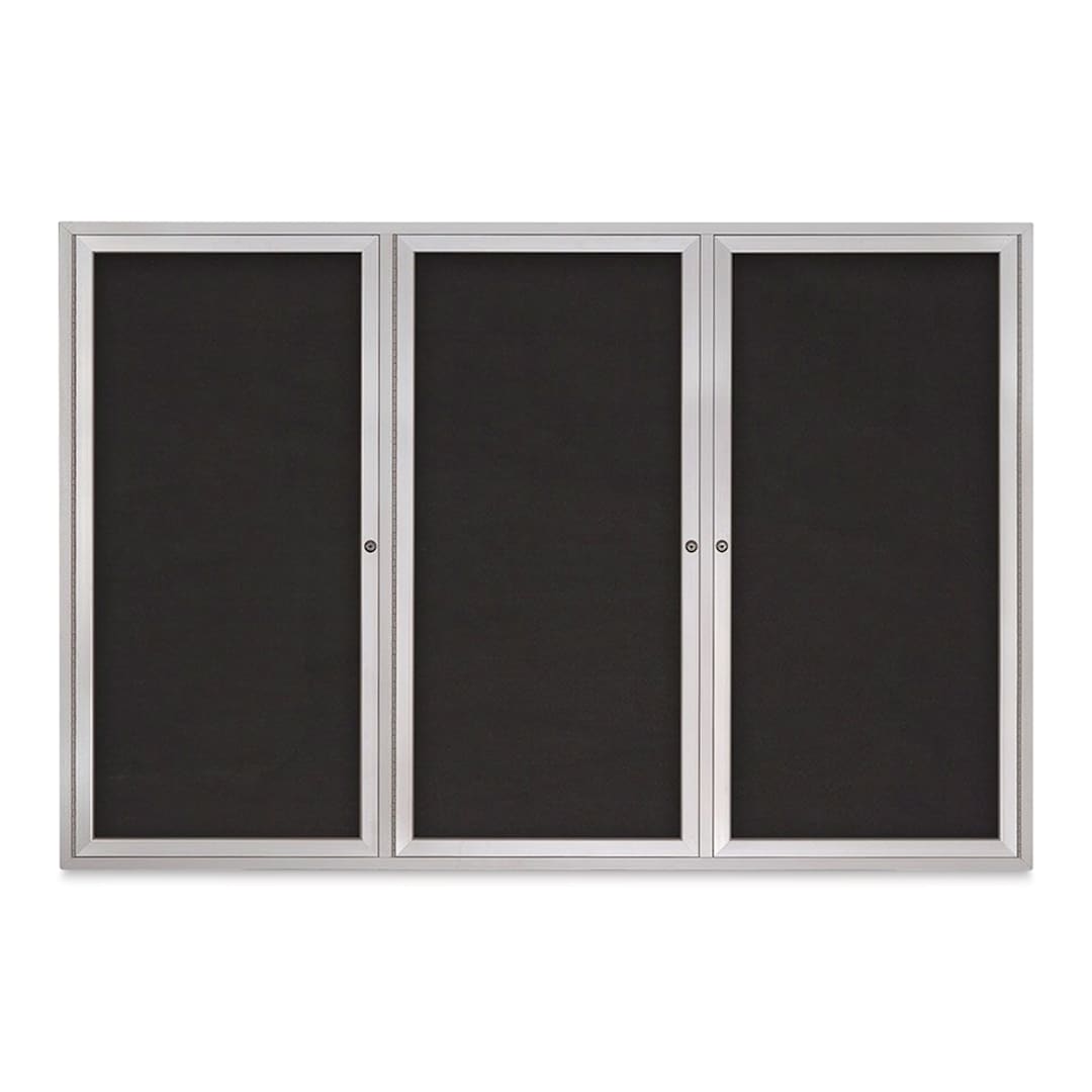 Open in modal - Tac-On Display Board, 3 Door - 72" x 48", 3 Door, Fabric