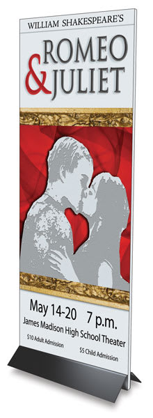 Open in modal - Mightee Mount Base - right angle view shown holding large poster