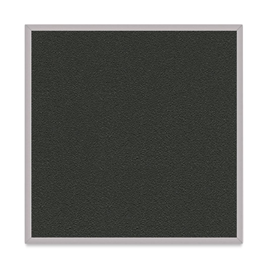 Open in modal - Ghent PremaTak Tackboard - 4 ft x 4 ft, Ebony, Vinyl, Aluminum Frame