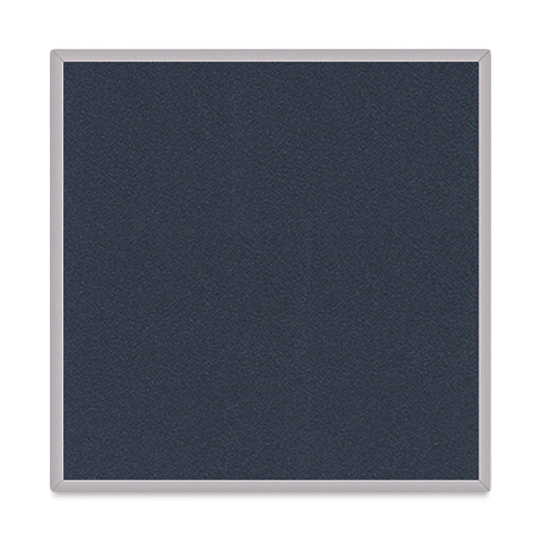 Open in modal - Ghent PremaTak Tackboard - 4 ft x 4 ft, Navy, Vinyl, Aluminum Frame