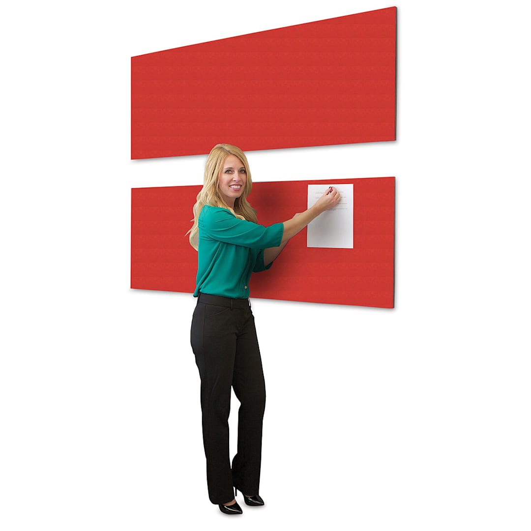 Open in modal - Screenflex Acoustical Panel - 74" x 22", Primary Red