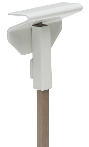 Open in modal - Walker System Rod Sleeves - Angled view of Ceiling Rod Sleeve with plain rod attached