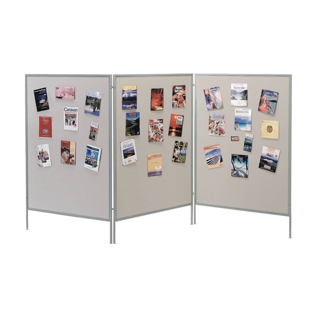 Open in modal - Multiplex Display/Exhibit System Set - Set of 3, Gray Vinyl