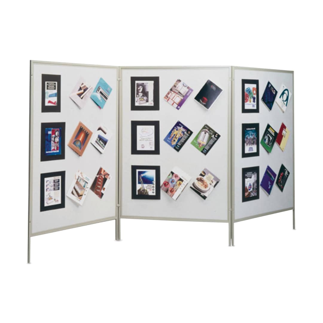 Open in modal - Multiplex Display/Exhibit System Set - Set of 3, Silver Loop Fabric