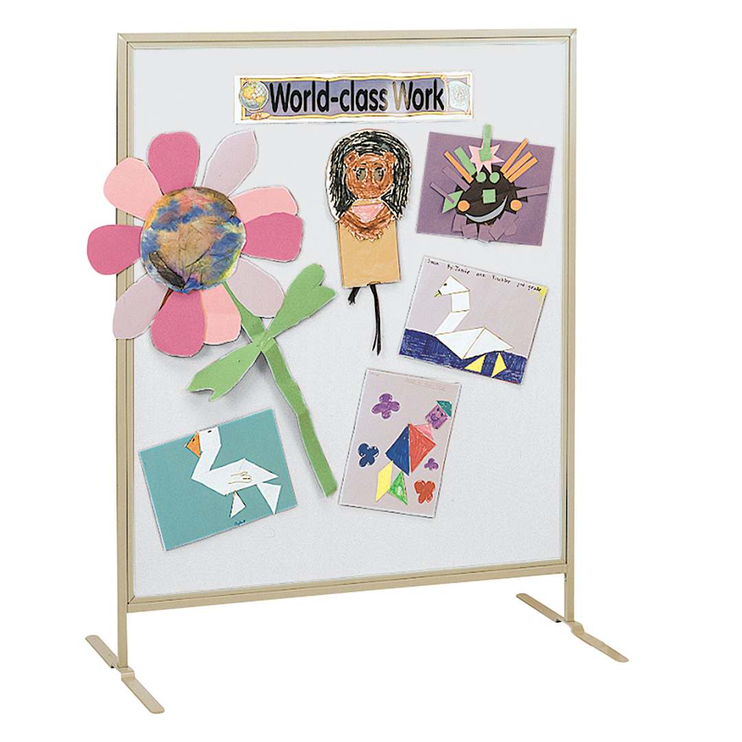 Open in modal - Multiplex Child Size Panel - White Fabric, Hook & Loop Fabric, Beige Frame