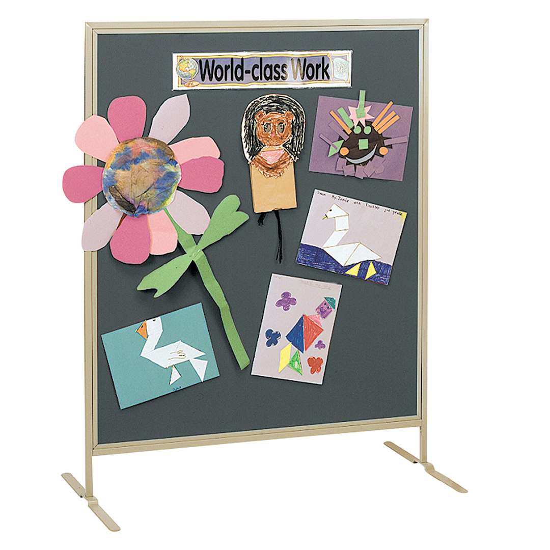 Open in modal - Multiplex Child Size Panel - Charcoal Fabric, Hook & Loop Fabric, Beige Frame