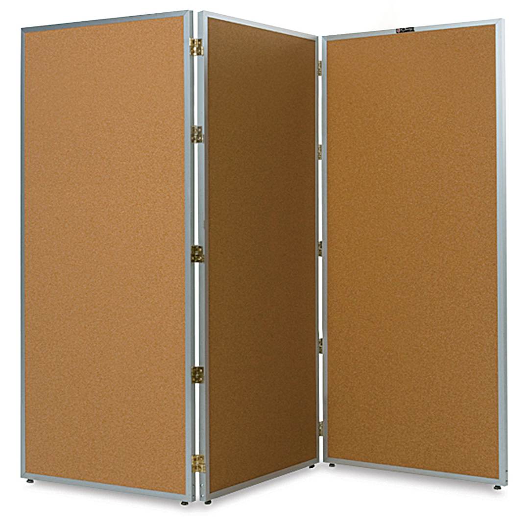 Open in modal - Claridge Folding Screen - 60" x 72", Satin Aluminum