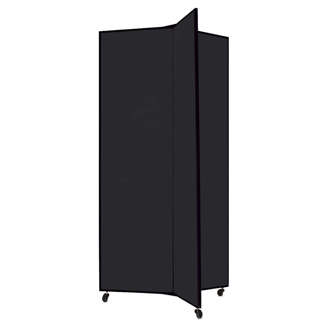 Open in modal - Screenflex Mobile Display - 6 ft 5", Black, 3 Panel