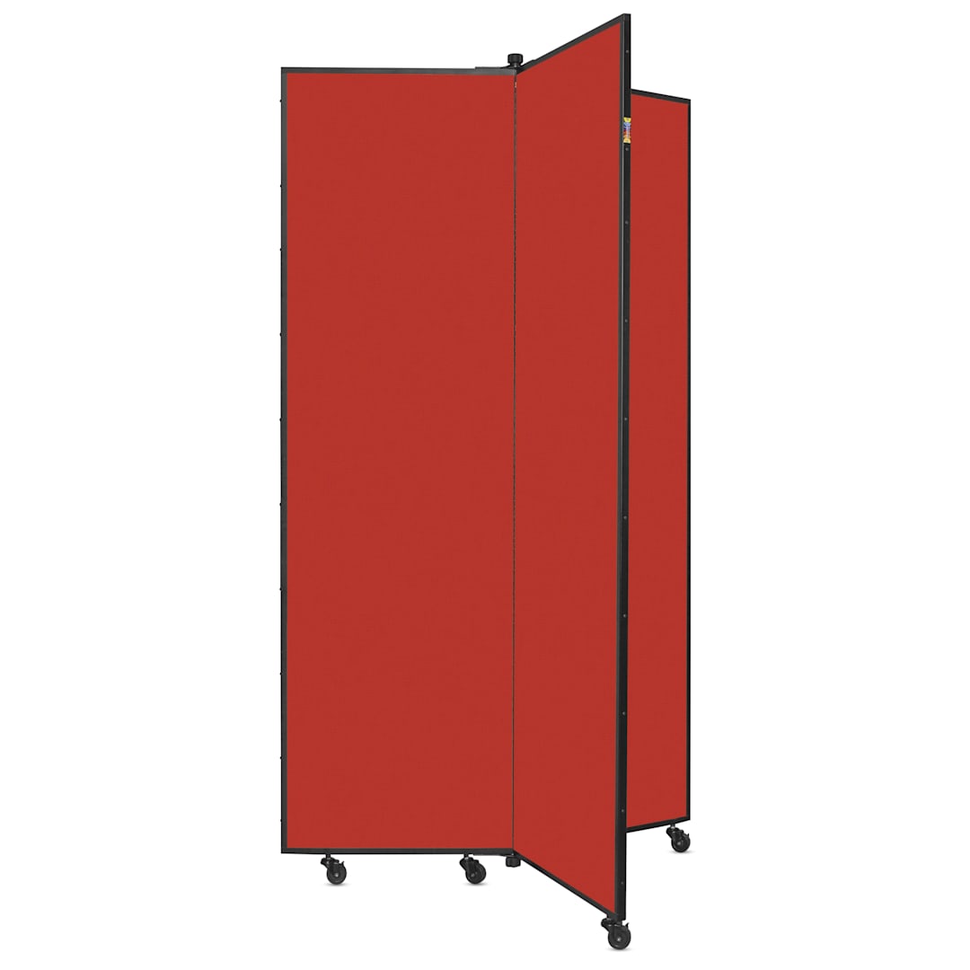 Open in modal - Screenflex Mobile Display - 5 ft 9", Red, 3 Panel
