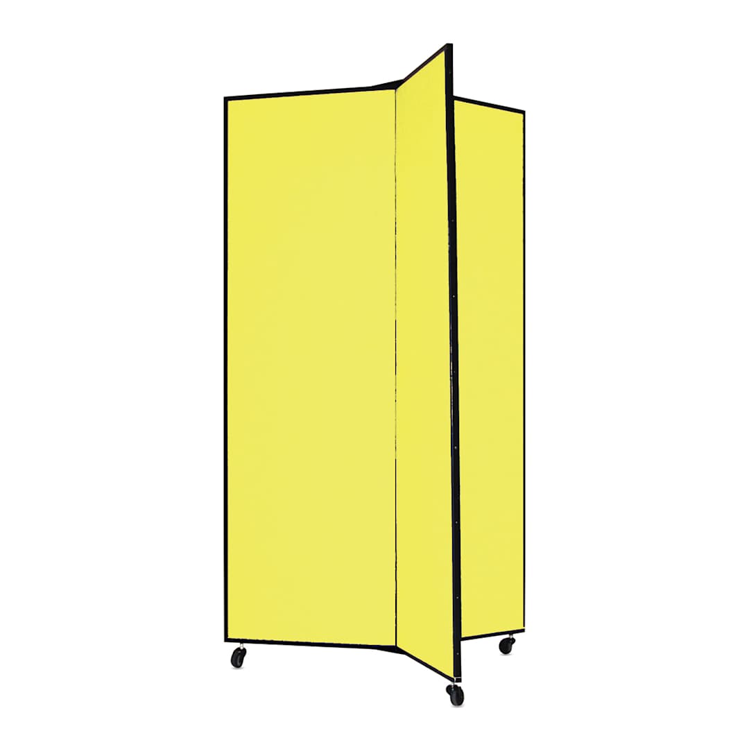 Open in modal - Screenflex Mobile Display - 5 ft 9", Yellow, 3 Panel