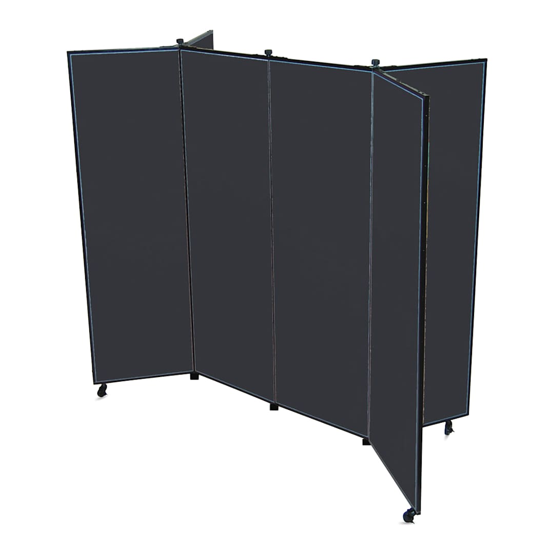 Open in modal - Screenflex Mobile Display - 6 ft 5", Black, 6 Panel
