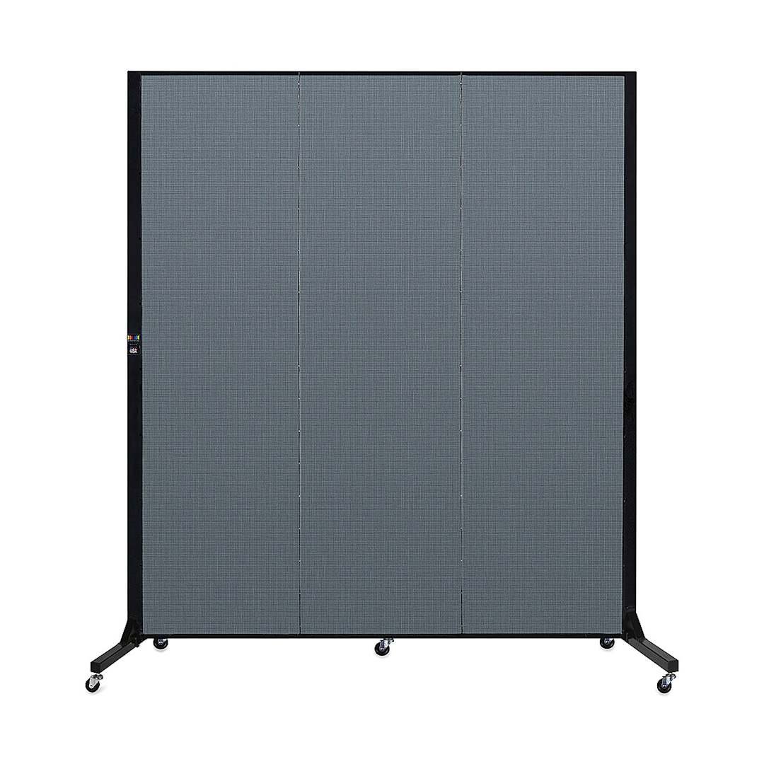 Open in modal - Screenflex Light-Duty Divider - 6'5" x 5'9", Lake, 3 Panel