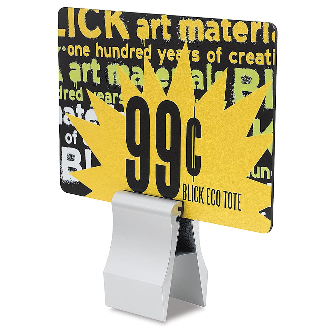 Open in modal - Testrite Visual Clamps - Silver Clamp holdin Sign