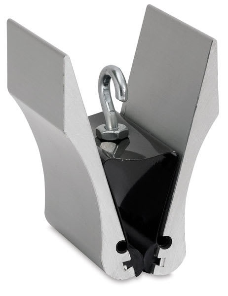 Open in modal - Testrite Visual Clamps - Upright Silver Clamp with Eye Hook