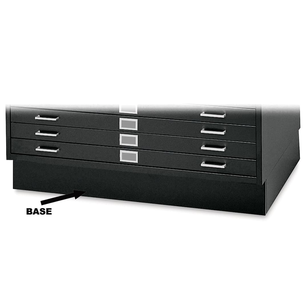 Open in modal - Safco 5-Drawer Steel File - Black, Flat File Base, Small