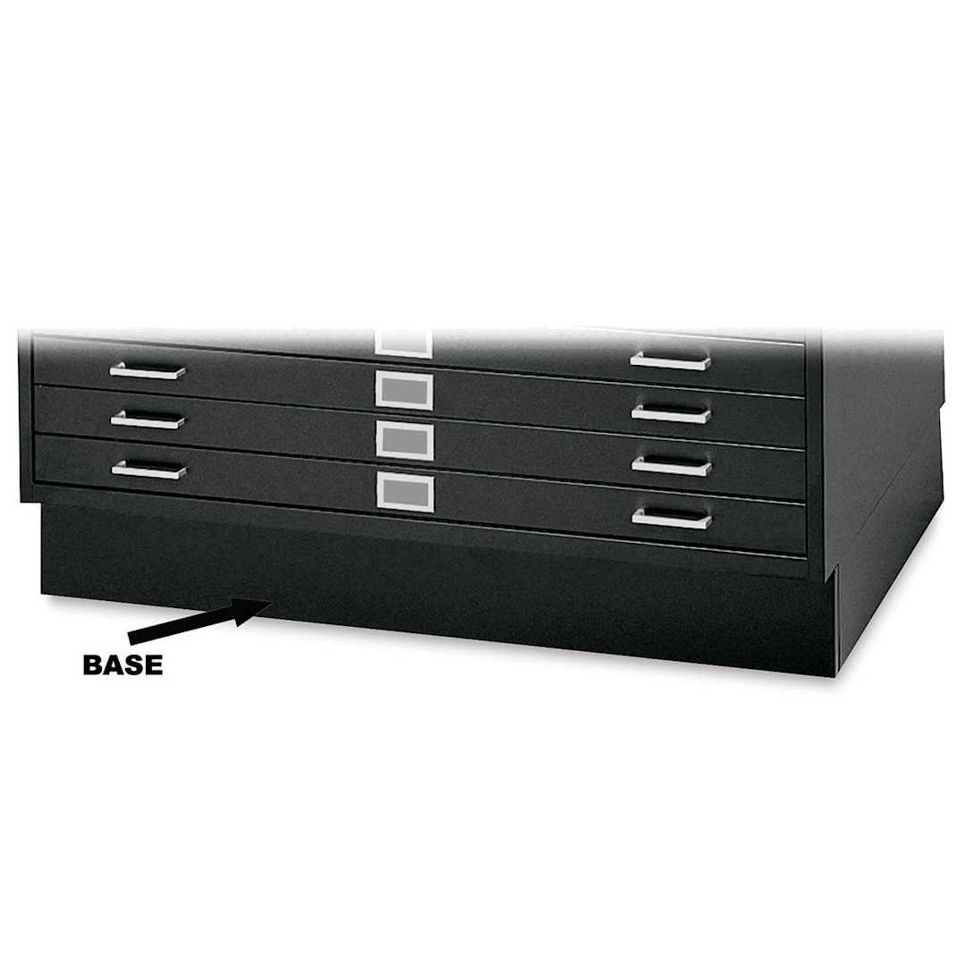Open in modal - Safco 5-Drawer Steel File - Black, Flat File Base, Medium