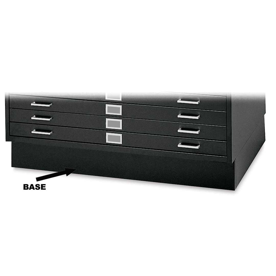 Open in modal - Safco 5-Drawer Steel File - Black, Flat File Base, Large