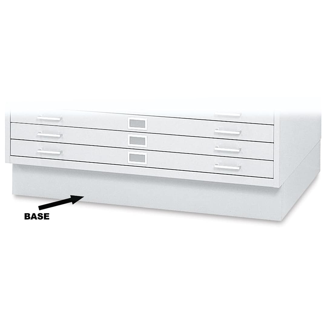 Open in modal - Safco 5-Drawer Steel File - White, Flat File Base, Small