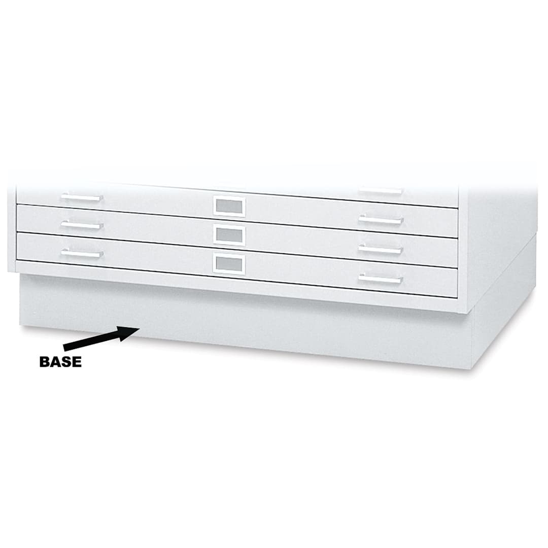 Open in modal - Safco 5-Drawer Steel File - White, Flat File Base, Large