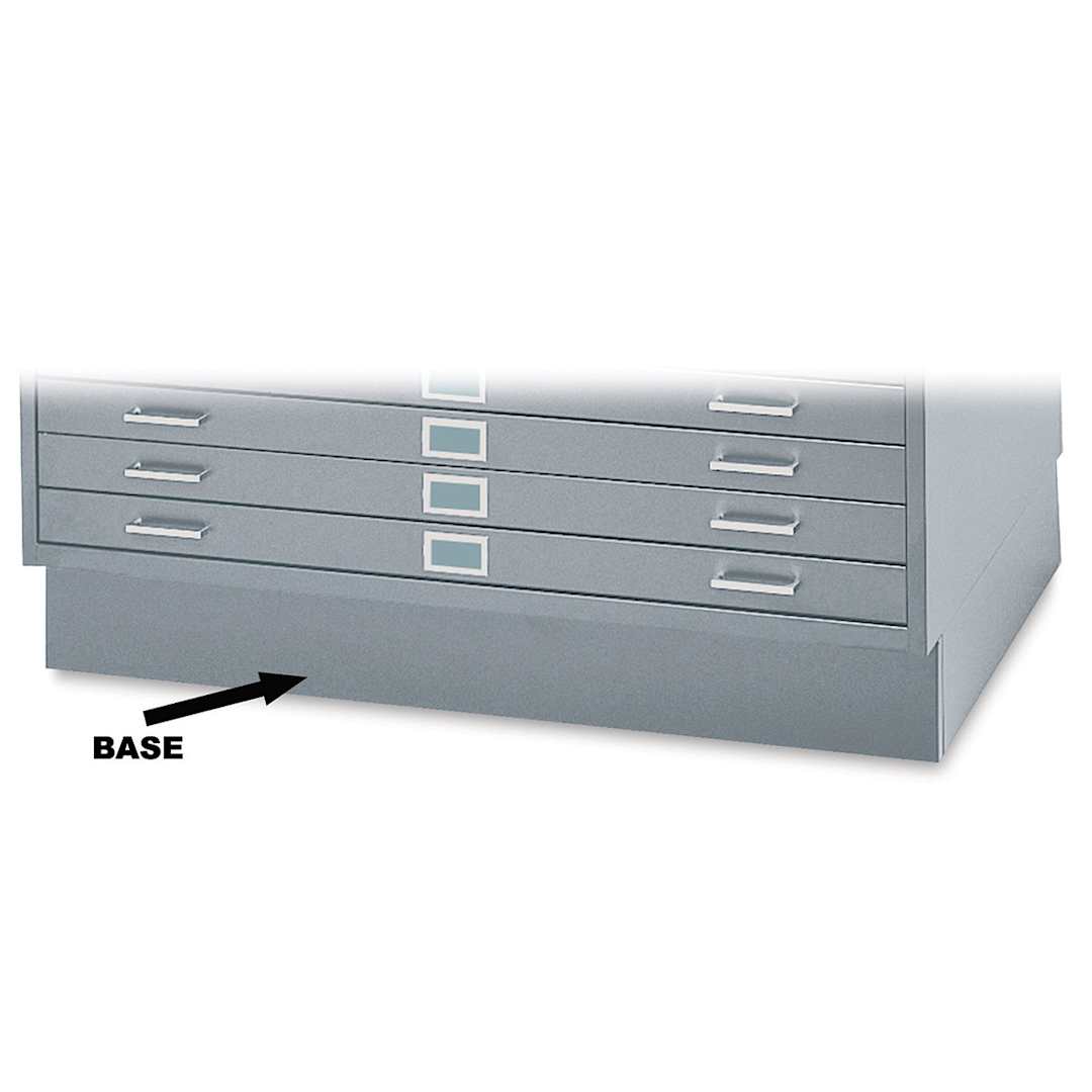 Open in modal - Safco 5-Drawer Steel File - Gray, Flat File Base, Large