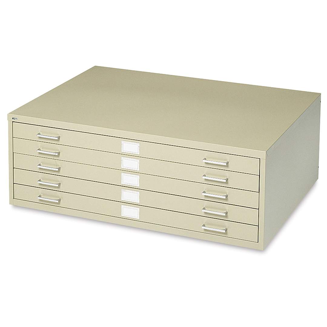 Open in modal - Safco 5-Drawer Steel File - Tropical Sand, Flat File Unit, Small