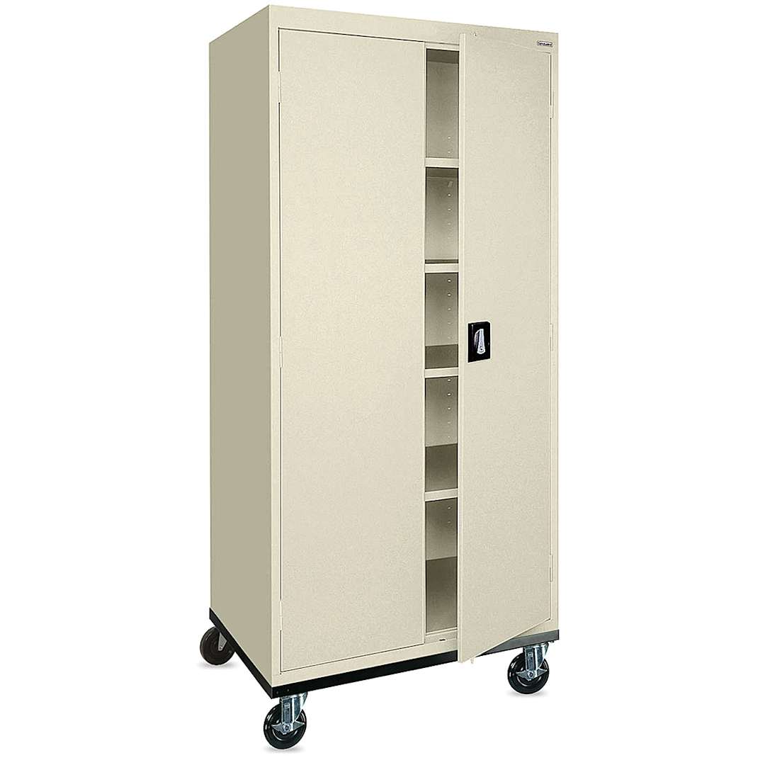 Open in modal - Mobile General Storage Cabinet - 36" x 24" x 78", Putty