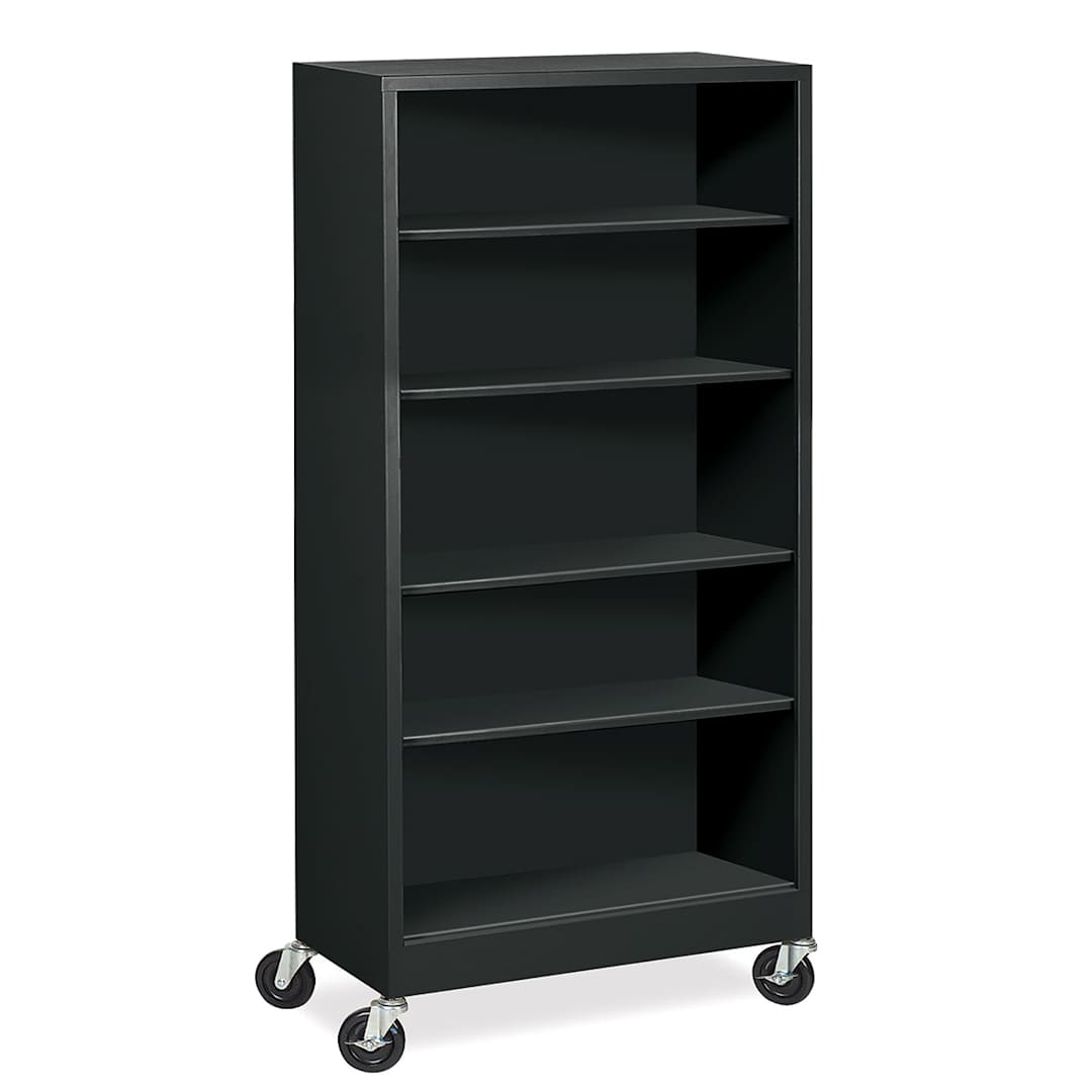 Open in modal - Atlantic Metal Mobile Bookcase - 36" x 78" x 18", Black