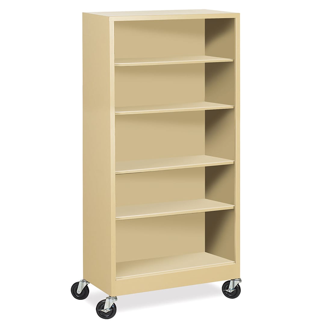 Open in modal - Atlantic Metal Mobile Bookcase - 36" x 78" x 18", Sand