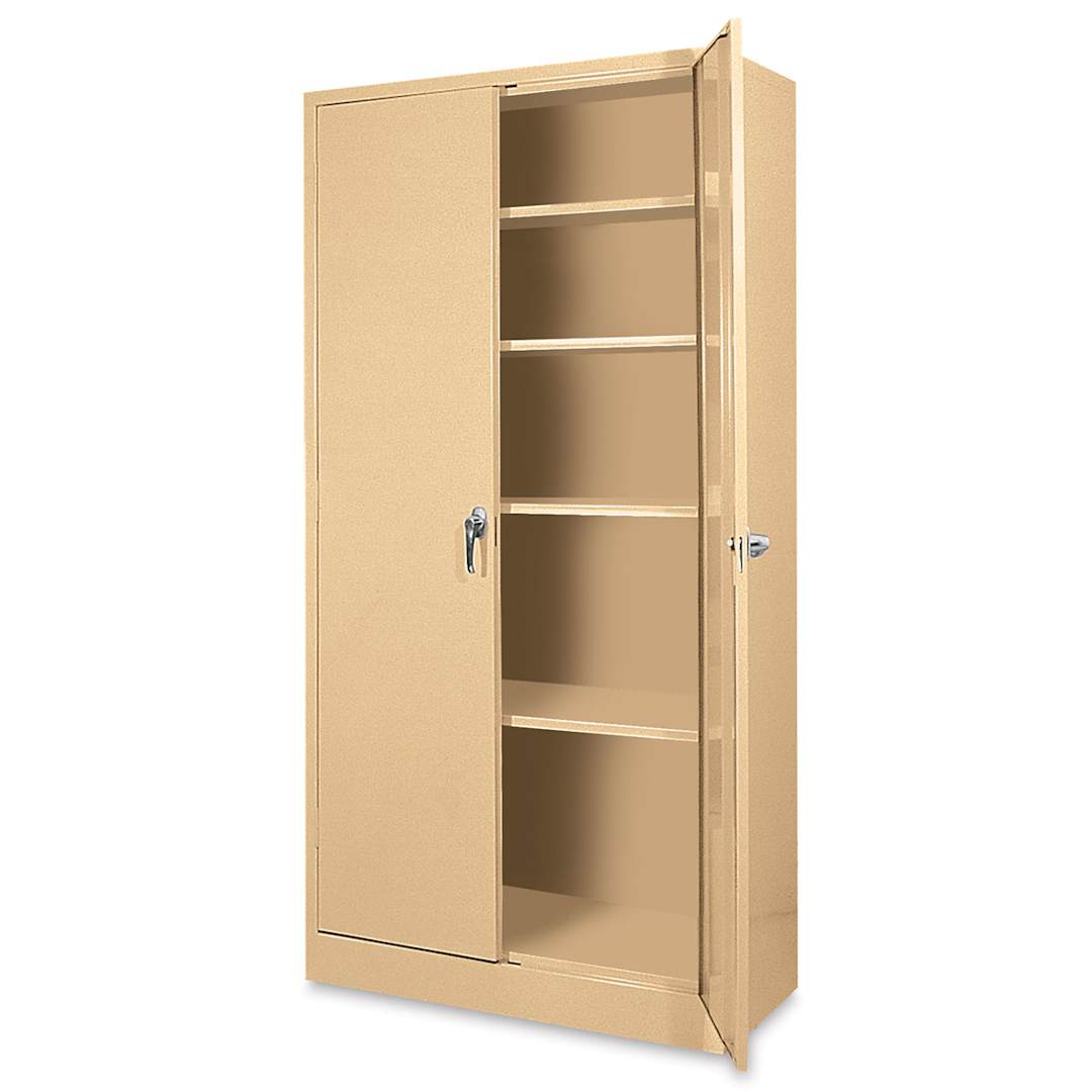 Open in modal - Atlantic Metal Bookcase - 36" x 72" x 18", Putty, 4 Shelves
