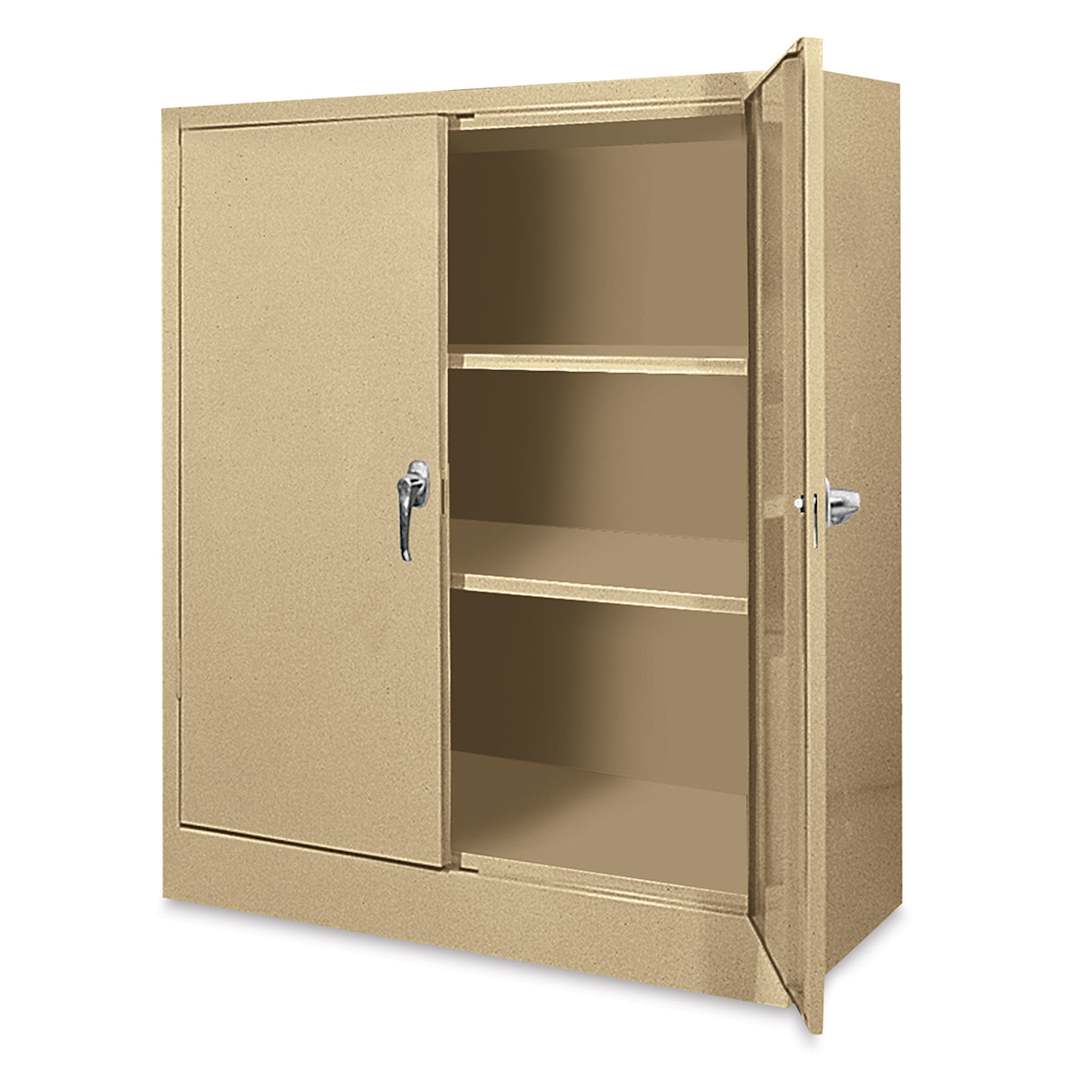 Open in modal - Atlantic Metal Bookcase - 36" x 42" x 18", Sand, 2 Shelves