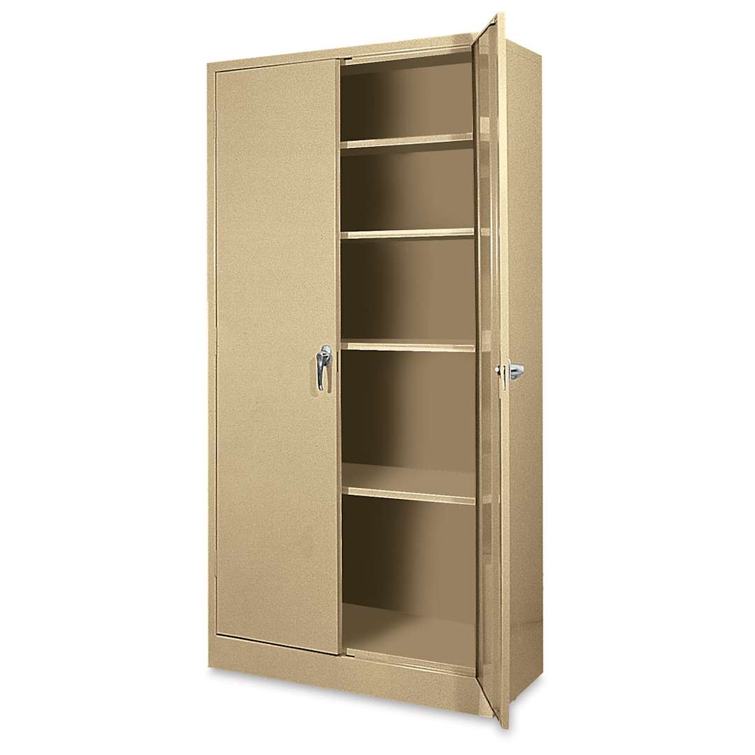 Open in modal - Atlantic Metal Bookcase - 36" x 72" x 18", Sand, 4 Shelves