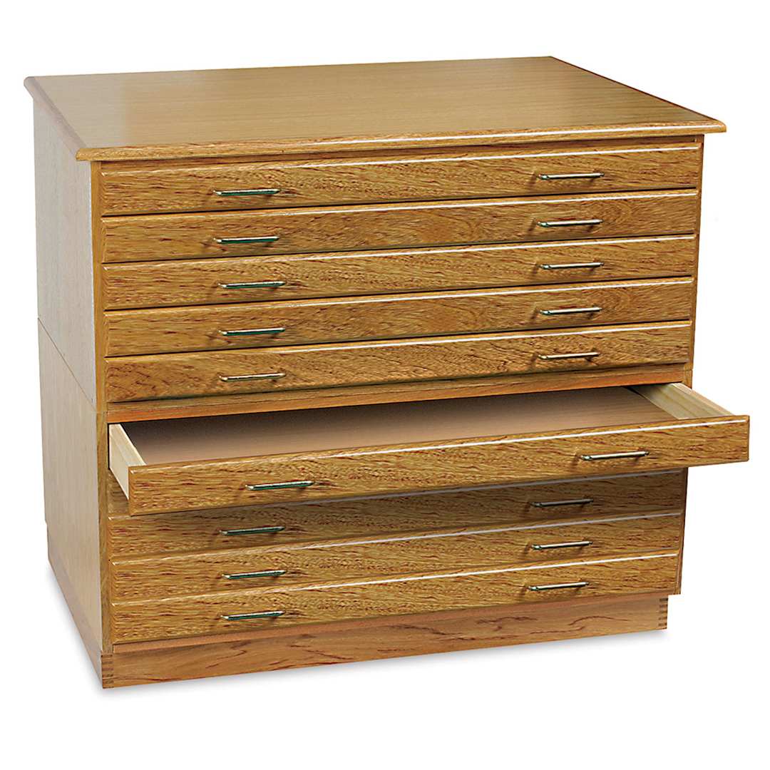 Open in modal - Richeson Oak Flat File - 10 Drawer