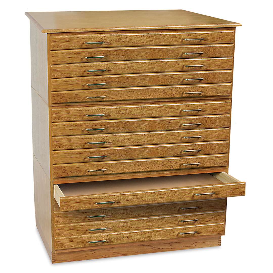 Open in modal - Richeson Oak Flat File - 15 Drawer