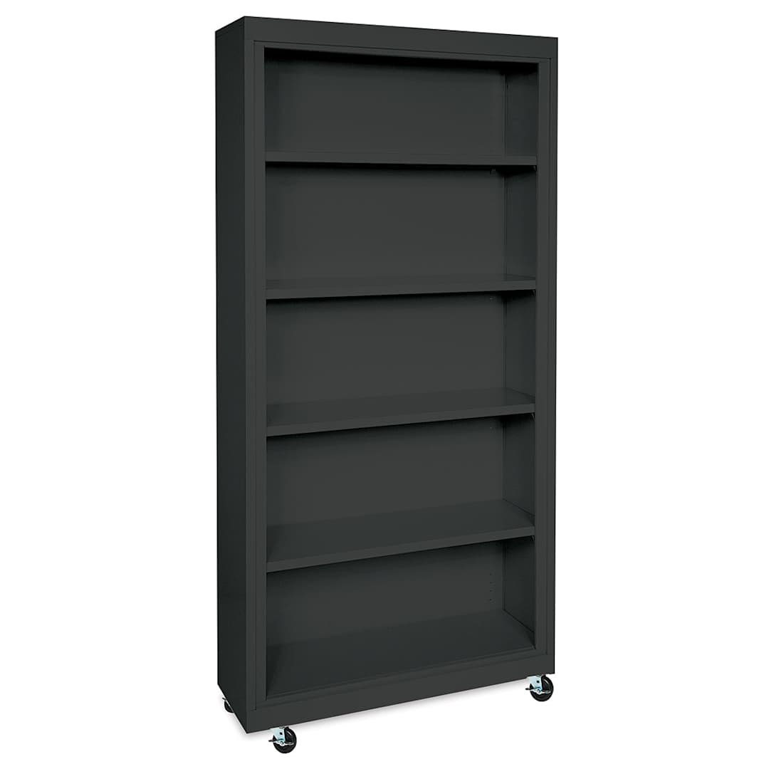 Open in modal - Sandusky Lee Mobile Bookcase - 36" x 78" x 18", Black