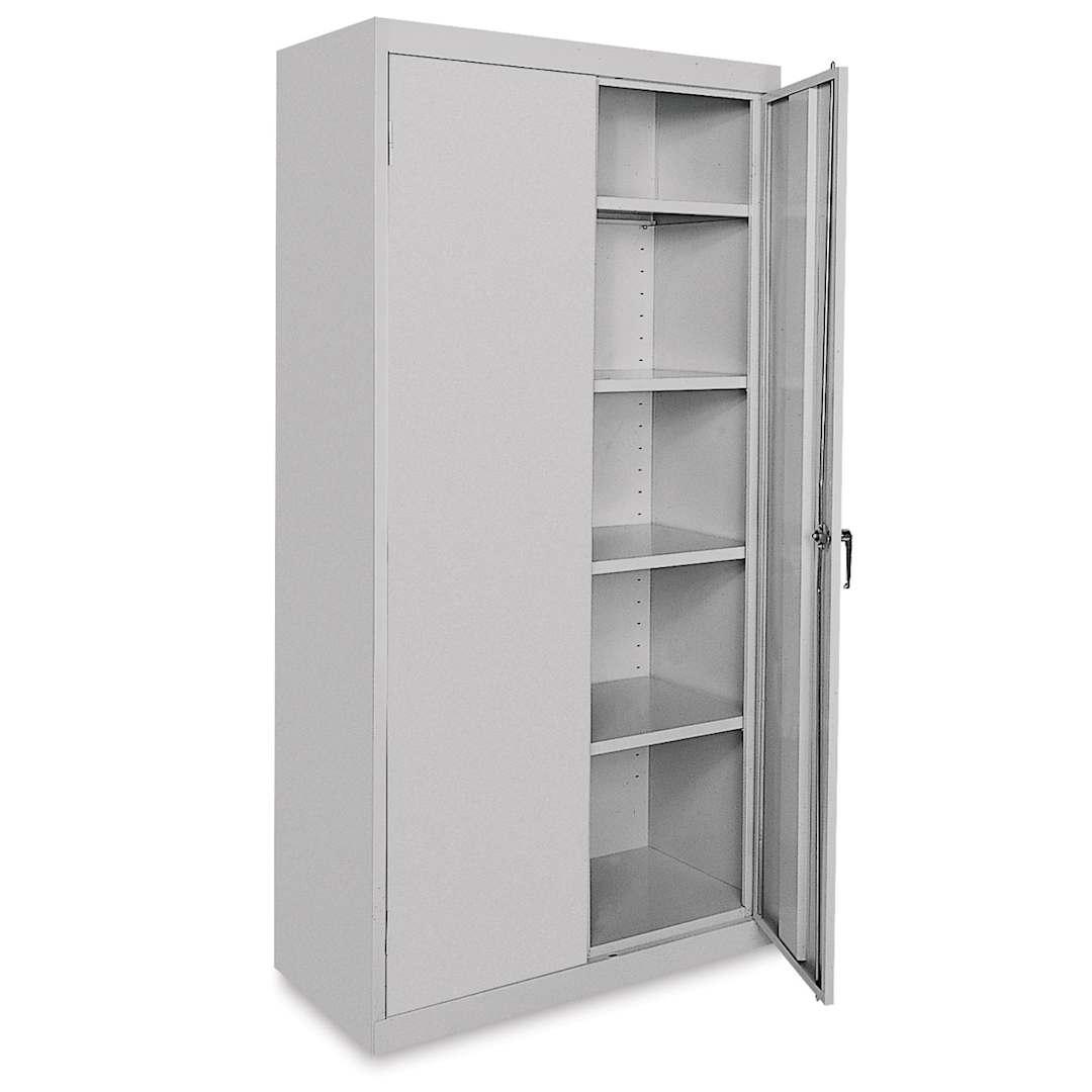 Open in modal - Sandusky Lee Storage Cabinet - 36" x 72" x 18", Dove Gray, With Adjustable Shelves