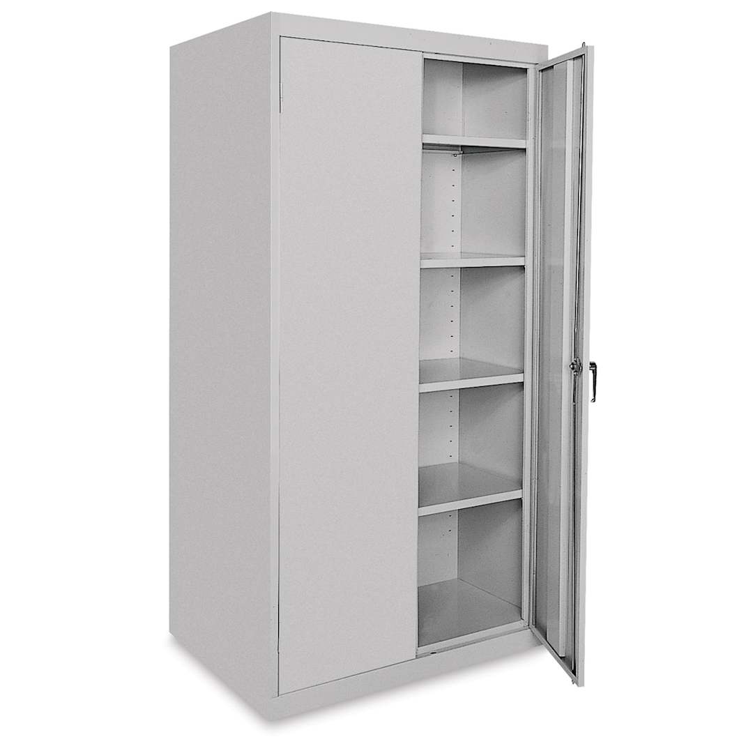 Open in modal - Sandusky Lee Storage Cabinet - 36" x 72" x 24", Dove Gray, With Adjustable Shelves