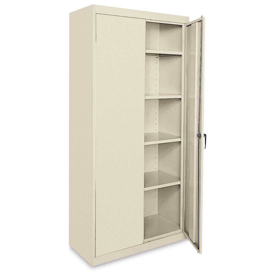 Open in modal - Sandusky Lee Storage Cabinet - 36" x 78" x 18", Putty, With Adjustable Shelves