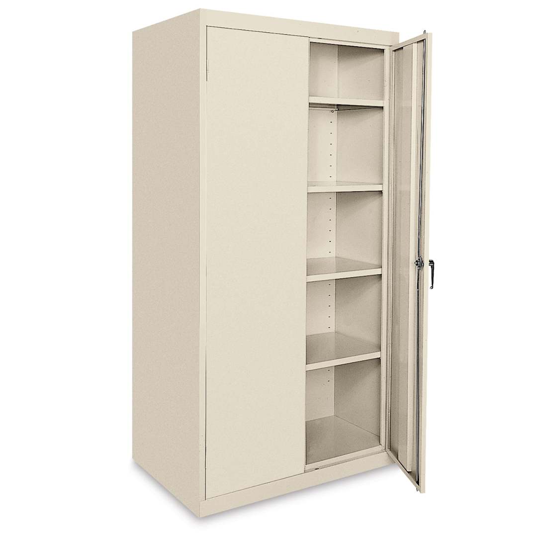 Open in modal - Sandusky Lee Storage Cabinet - 36" x 72" x 24", Putty, With Adjustable Shelves