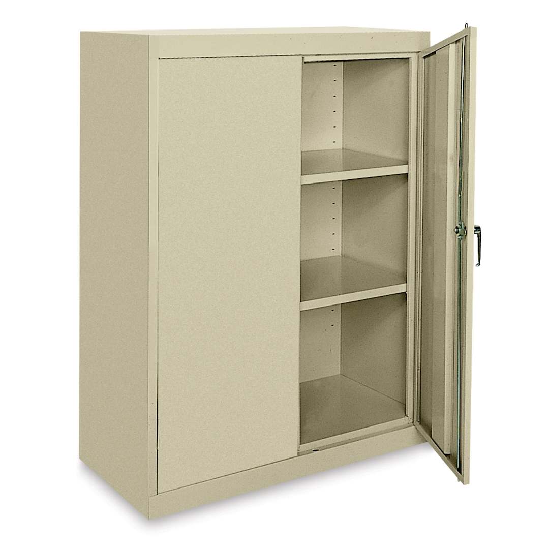 Open in modal - Sandusky Lee Storage Cabinet - 36" x 42" x 18", Tropic Sand, With Adjustable Shelves