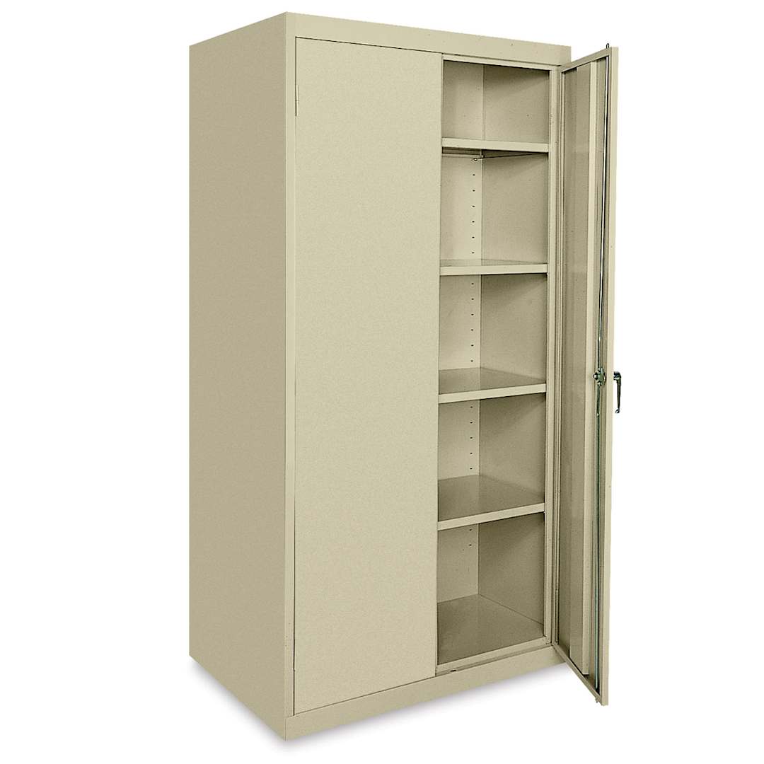 Open in modal - Sandusky Lee Storage Cabinet - 36" x 72" x 24", Tropic Sand, With Adjustable Shelves