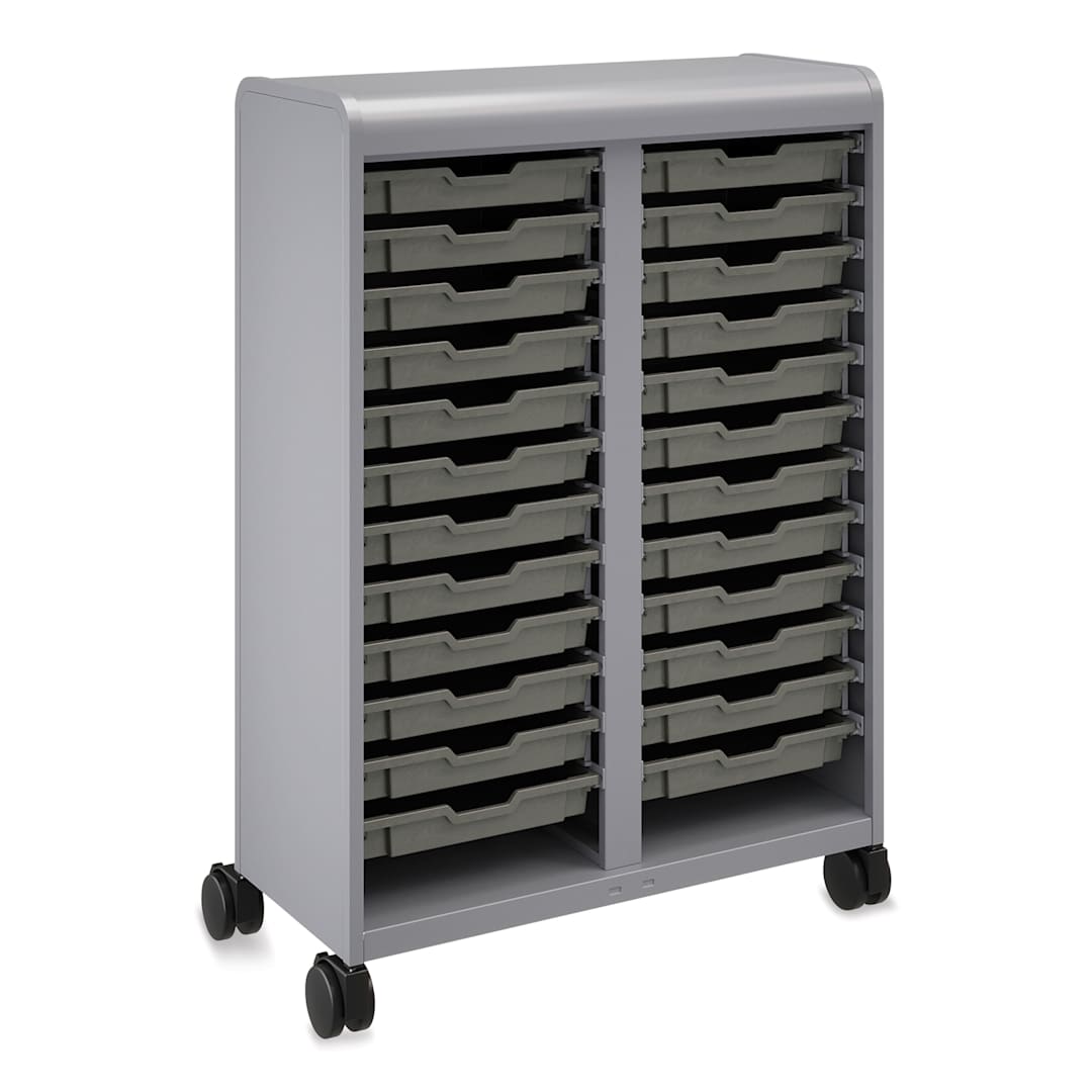 Open in modal - Smith System Cascade Mega-Tower Tote Tray Storage Unit with 24 trays