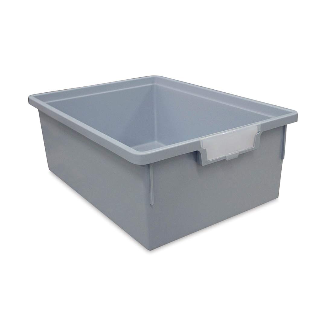 Open in modal - Hann Certwood Tote Tray - 6" x 12-1/4" x 16-3/4", Light Gray