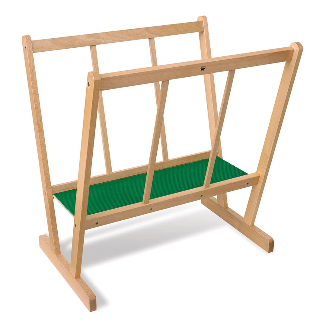 Open in modal - Avanti Wooden Print Rack - Angled view of empty Rack showing non-skid bed
