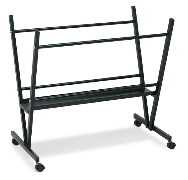 Open in modal - Richeson Steel Print Rack - Slightly angled view of empty Black Steel Print Rack
