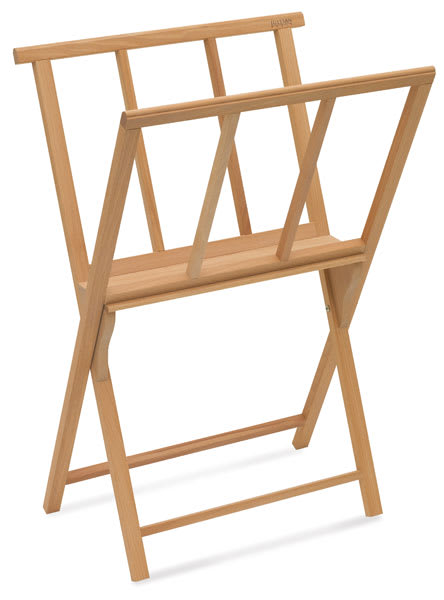 Open in modal - Jullian Print Rack - Left Angled view of open Print Rack