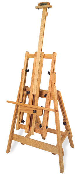 Open in modal - Best Manzano Easel - Right angle view with mast extended