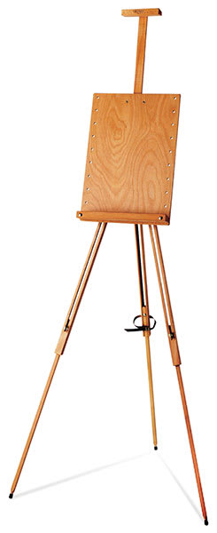Open in modal - Mabef Field Easel M-26 - Angled view of standing easel
