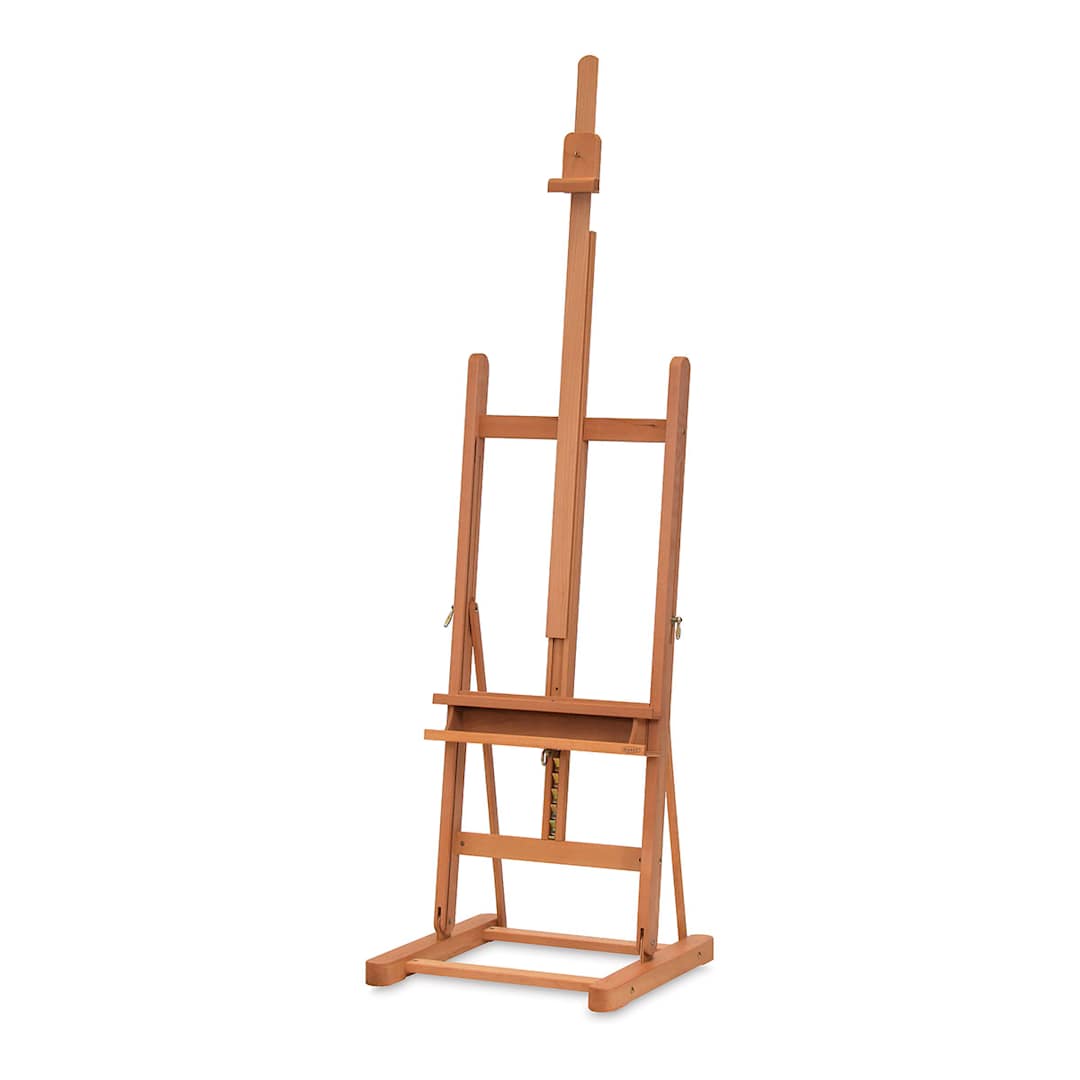 Open in modal - Mabef Artist Plus Easel M-07 - Right Angle View of Upright Easel with Mast extended