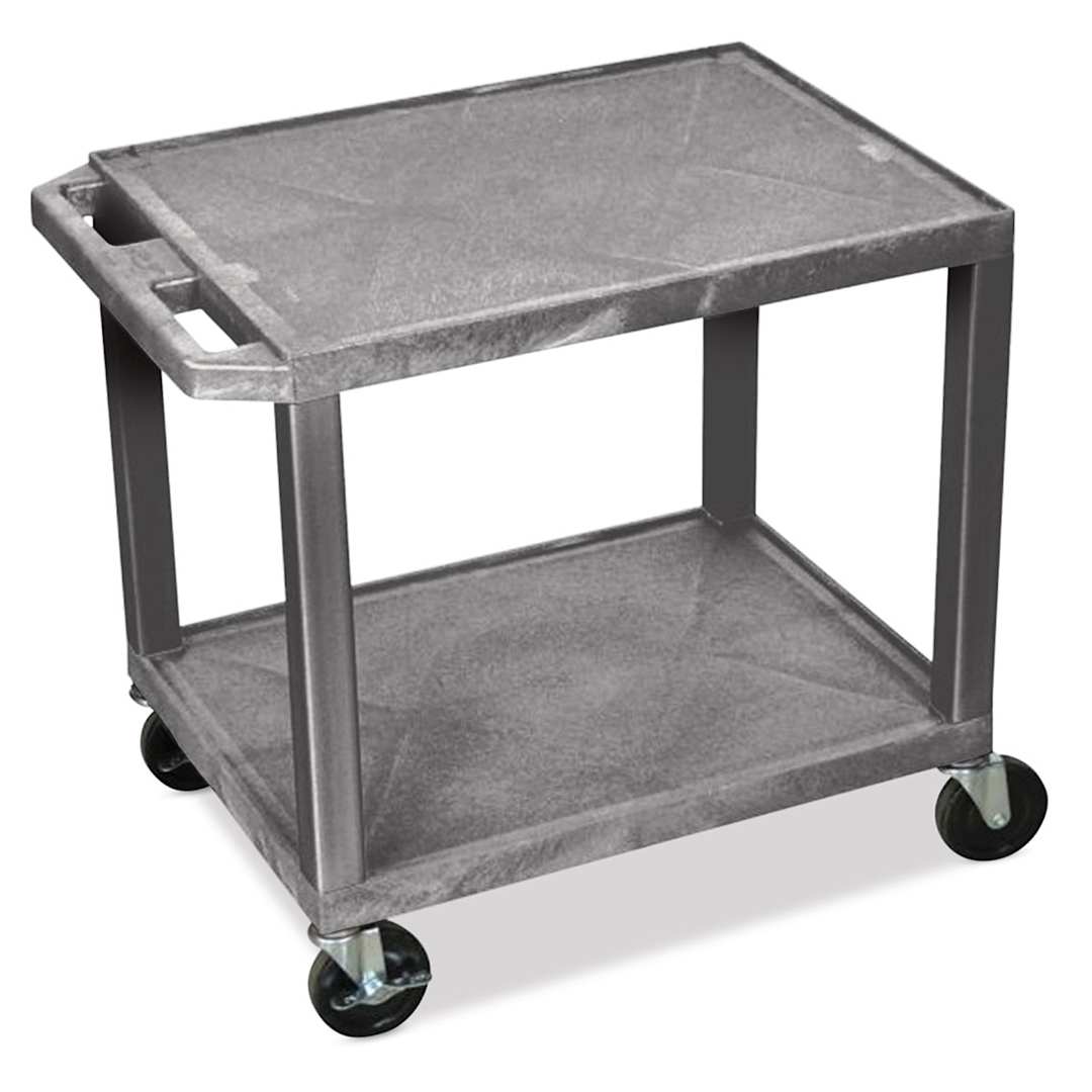 Open in modal - Tuffy Multi-Purpose Art Cart - Left angled view of 2 shelf cart

