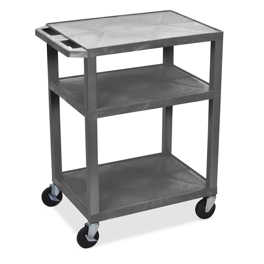 Open in modal - Tuffy Multi-Purpose Art Cart - 34", Gray, 3 Shelf
